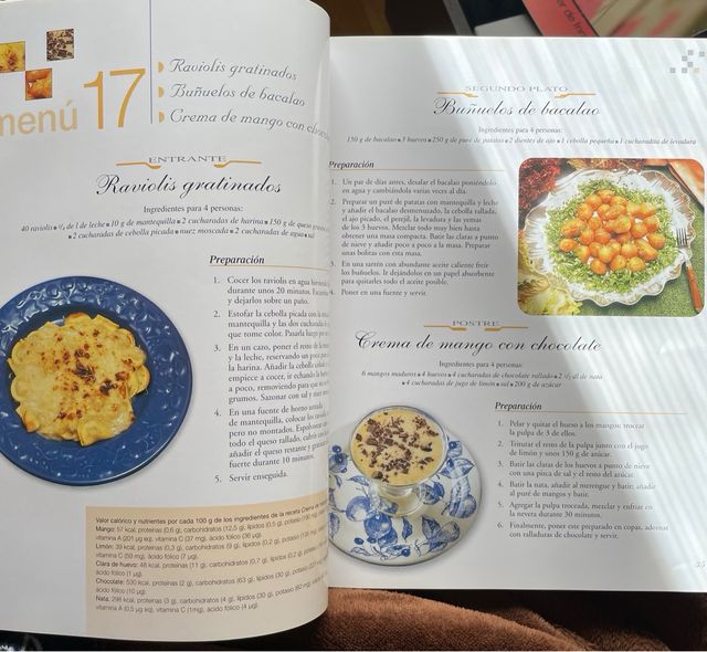 Libro con 93 menús completos