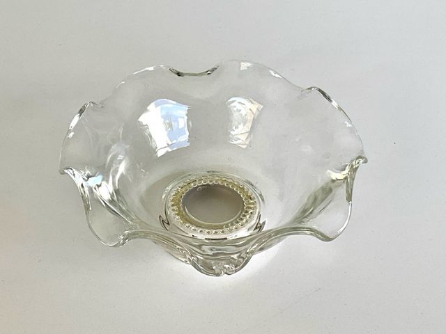 Platito de cristal y plata de ley