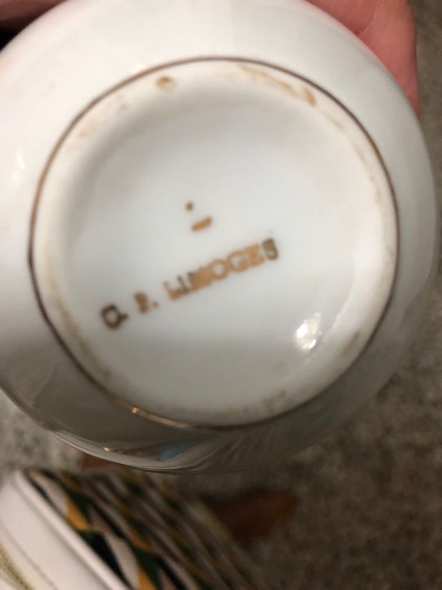 Pareja jarrones mini porcelana Limoge