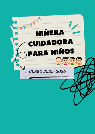 Niñera/Cuidadora/Canguro de niños