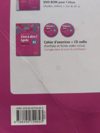 Libro de Francés 1° de bachillerato( teoria)