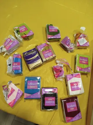 Pendientes flor arcilla polimérica fimo