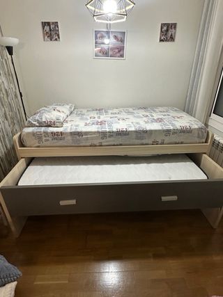 Cama doble con cajones