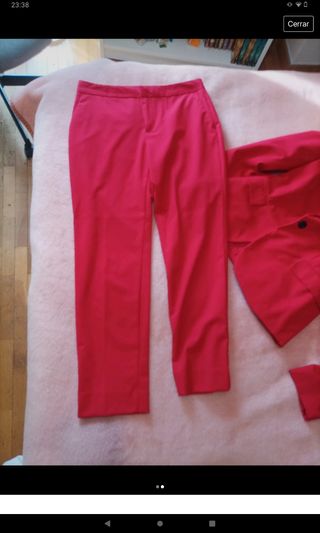 Traje completo zara rojo