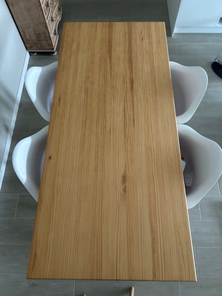 Mesa comedor grande de madera maciza 6/8 px