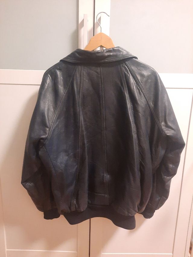 Chaqueta biker de cuero auténtico