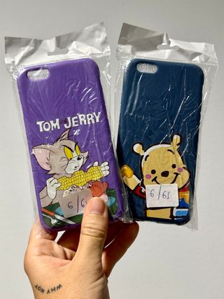 2 Fundas iPhone 6/6s > Tom & Jerry y Winnie