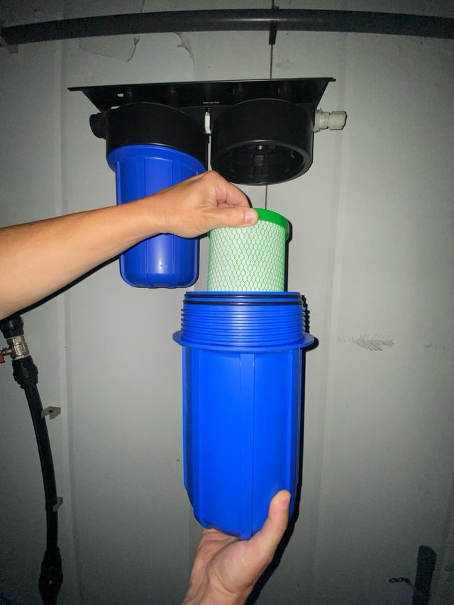 Sistema de filtración de agua de dos etapas