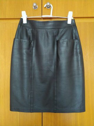 Falda piel auténtica