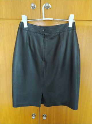 Falda piel auténtica