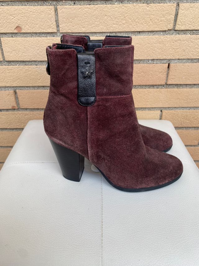 Geox stivaletti camoscio viola borgogna 36