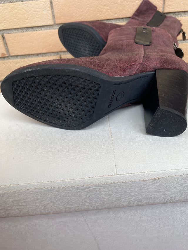 Geox stivaletti camoscio viola borgogna 36