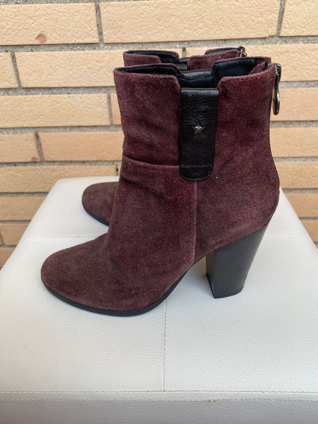 Geox stivaletti camoscio viola borgogna 36