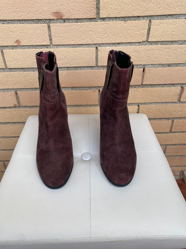 Geox stivaletti camoscio viola borgogna 36