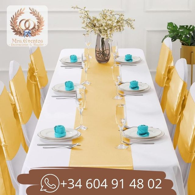 Alquiler mesas, sillas, mantel, mobiliarios