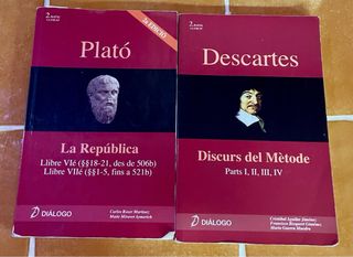 Libros Platón y Descartes lectura Segundo de Bach