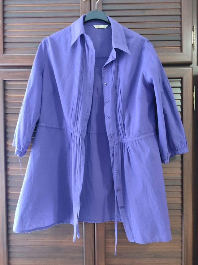 Camisa larga morada