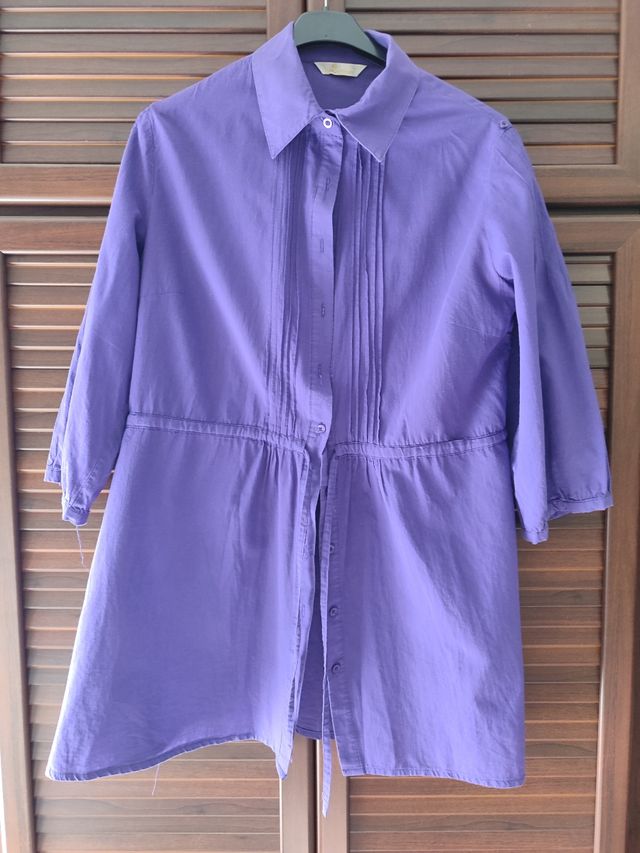 Camisa larga morada