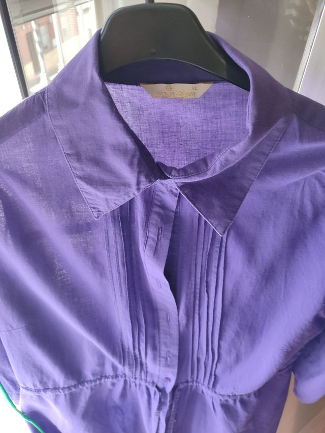 Camisa larga morada