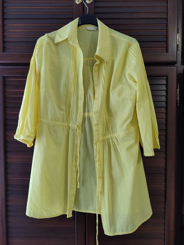 Camisa larga amarilla
