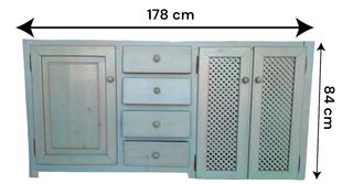 Frontal armario empotrado verde agua