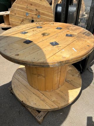 ♻️MESAS BOBINAS CARRETE MADERA CABLE CHILLPALET 🧵‼️