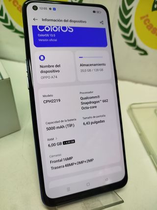 Móvil Oppo A74 /128gb semi-nuevo!!****