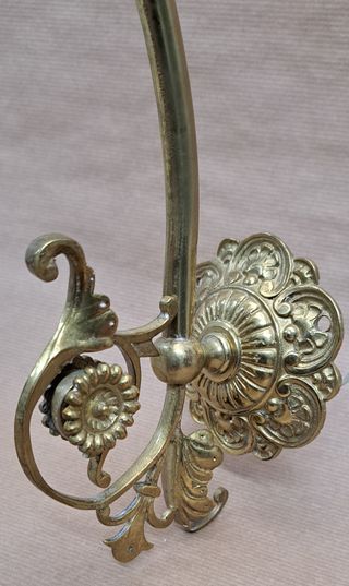 Lámpara de pared aplique, bronce y tulipa de crist