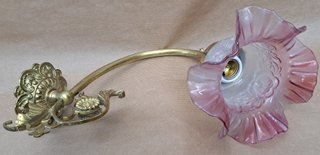 Lámpara de pared aplique, bronce y tulipa de crist