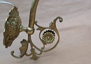 Lámpara de pared aplique, bronce y tulipa de crist