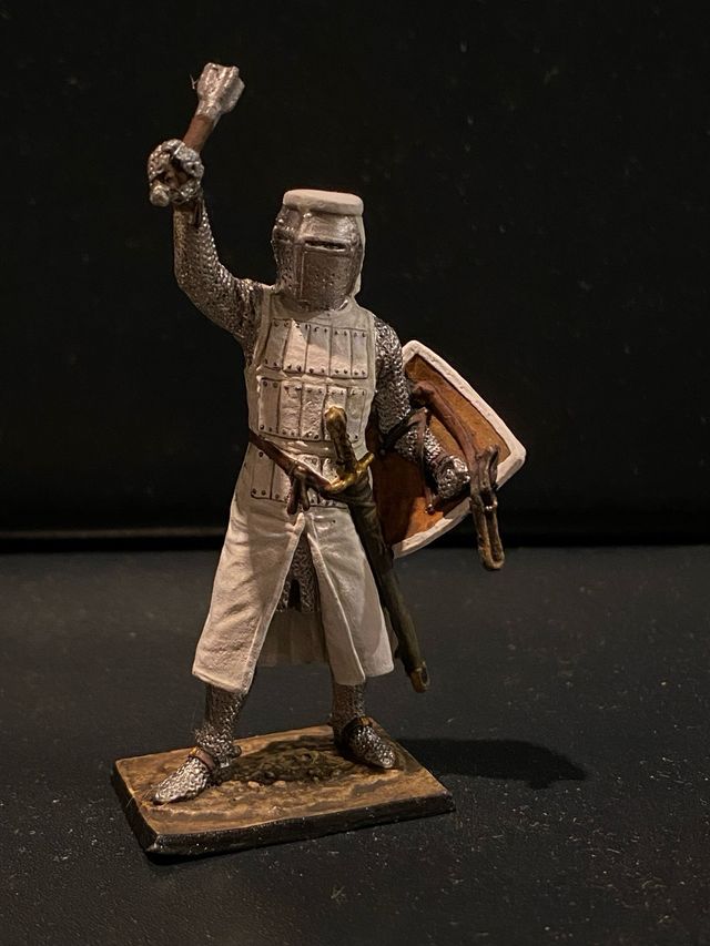 SOLDATINO CAVALIERE MEDIEVALE CON STEMMA FIRENZE