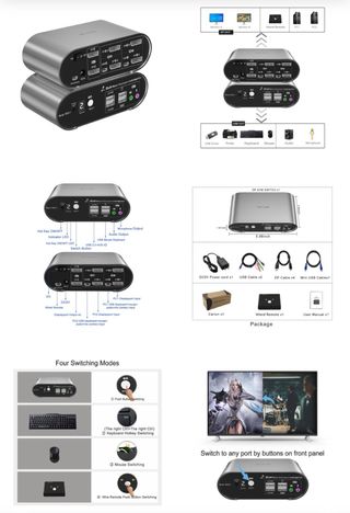 Conmutador dual KVM Switchesd