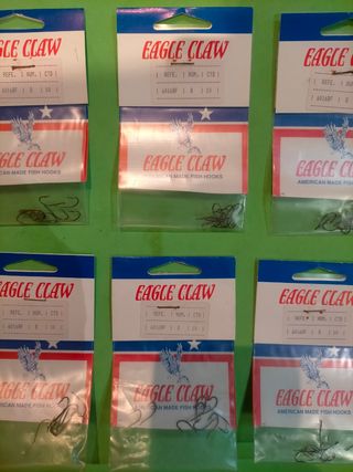 100 Anzuelos pesca Eagle Claw USA 8.