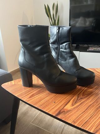 Botines piel mango