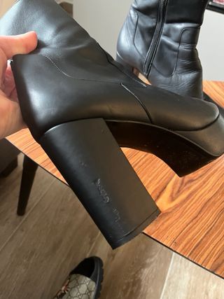 Botines piel mango