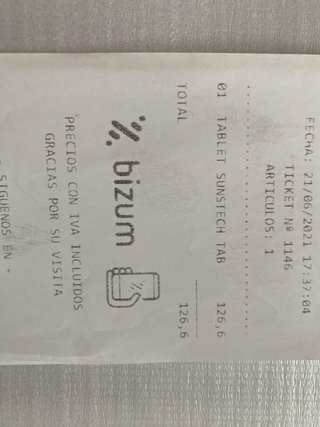 Tablet Sunstech modelo 1081