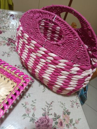 Cestino e Borsa di paglia