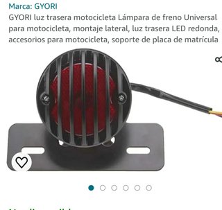 Lampara trasera freno motocicleta