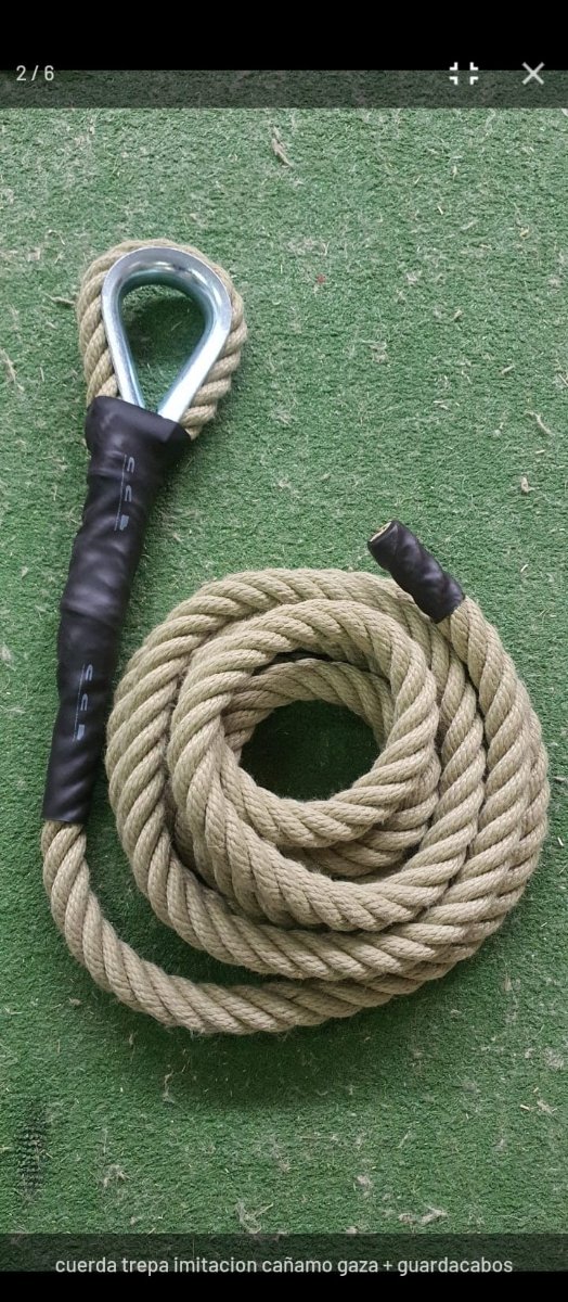 Cuerda trepa imitación cañamo 34mm x 3mt