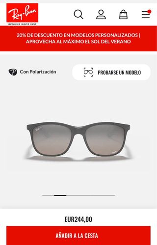 Ray Ban Gafas Sol SIN ESTRENAR B4330CH CHROMANCE