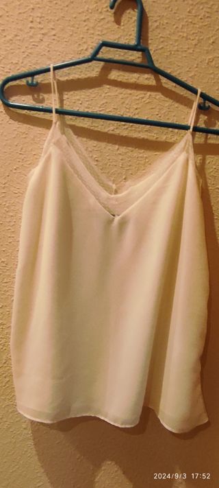 Camiseta lencera zara xs