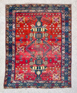 Antigua alfombra persa AFSHAR ISPAHAM hecha a mano