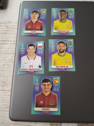 Lote mundial Qatar 5 cromos especiales