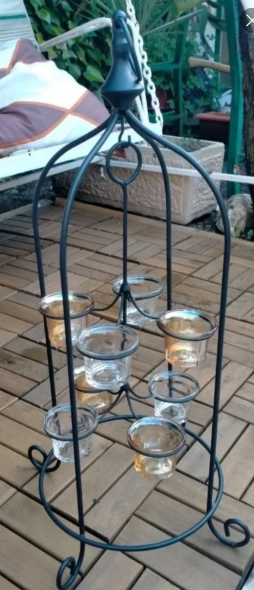 Candelabro de hierro forjado para velas