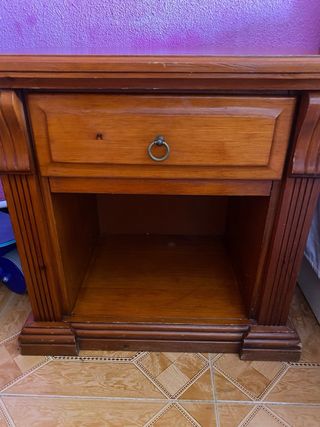 dormitorio matrimonio madera maciza completo