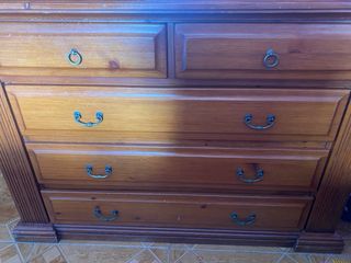 dormitorio matrimonio madera maciza completo