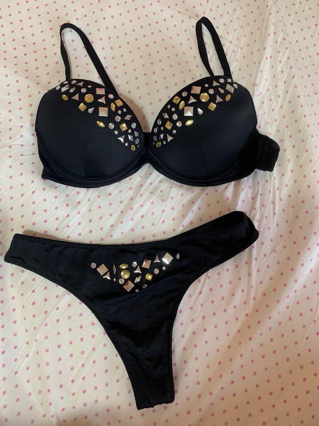 Set reggiseno e perizoma nero di Yamamy