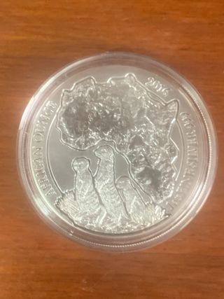 Moneda 1 onza Suricata Ruanda 2016