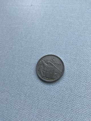 ✅ Moneda 5 Pesetas Franco 1957 *74 a solo 1€