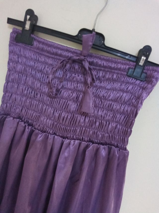 Pantalón raso talla única morado